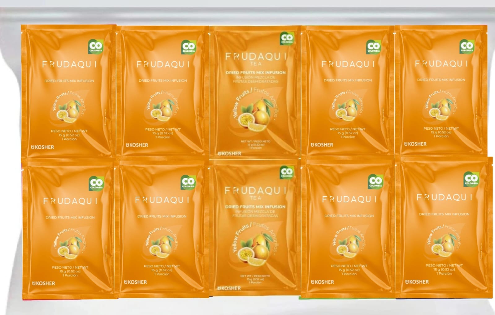 INFUSIÓN DE FRUTAS DESHIDRATADAS 15g X 32 Uds FRUTOS AMARILLOS